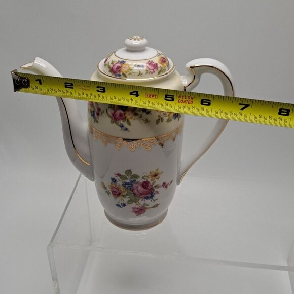 Goldcastle Floral Porcelain Coffee Pot Vintage - Picture 2 of 16